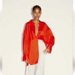Zara oversized satin shirt
